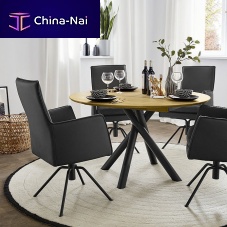 Contemporary dining chair HELIOSindoorleatherstainless steel base