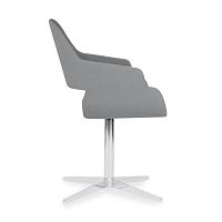 Contemporary chair ROSEindoorfabricmetal base