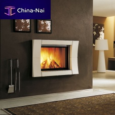 Contemporary fireplace surround ACADEMYsteelearthenwaredouble-sided
