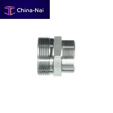 Pipe hydraulic adapter Rubrik 5.4 threadedstainless steelstraight