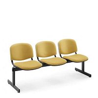 Steel beam chair fabricsynthetic leather3-seater