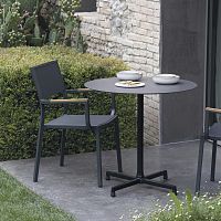 Contemporary chair SUNNYoutdoorTextilene®teak