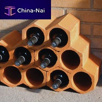 Terracotta bottle rack STORAGE BRICKSfloor-mounted