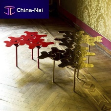 Original design coffee table Nanooksheet steelpowder-coated steel basechrome steel base