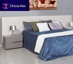 Double bed headboard MIAMIcontemporaryfabricgray