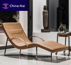 Contemporary chaise longue CHANDELIER leathermetal1-person