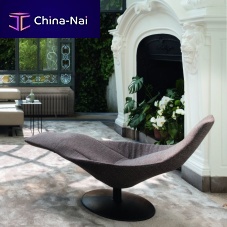 Minimalist design chaise longue ICARUS LOUNGEfabricleatherbeech