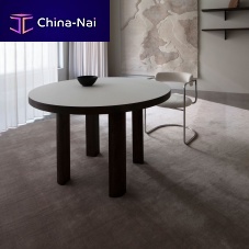 Contemporary table QUARTERwood veneerlaminatesolid wood base
