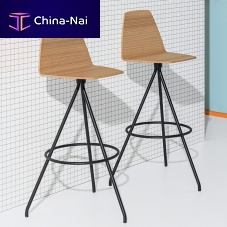 Contemporary bar chair SILA indooroakwalnut