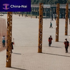 COR-TEN® steel column OPEN PIPE sheet steeldecorative
