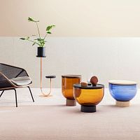 Contemporary coffee table Masteawalnutashwooden base