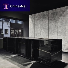 Contemporary kitchen animastoneislandmodular