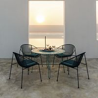 Contemporary lounge chair Hula Sunbrella®stainless steelwith removable cushion