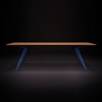 Contemporary dining table BICAdinewood veneersteel baserectangular