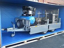 Equipment trailer towedhydraulic