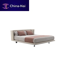 Double bed Noonucontemporaryupholsteredwith headboard