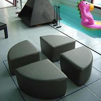 Contemporary pouf A17-10synthetic leatherfoamround