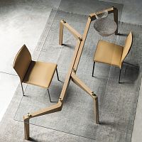 Contemporary chair STELLA FLEXindoorfabricsteel base