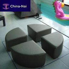 Contemporary pouf A17-10synthetic leatherfoamround