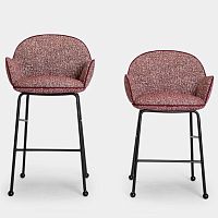 Contemporary bar chair Roundindoorfabricleather