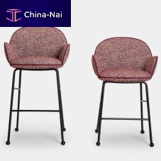 Contemporary bar chair Roundindoorfabricleather