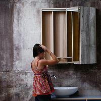 Bathroom cabinet with mirror M1500contemporaryhomeoak
