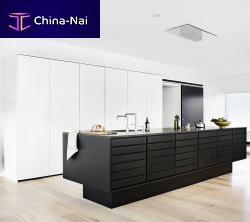 Contemporary kitchen FORM 1 wood veneersolid woodFenix NTM®