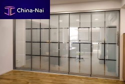 Laminated glass panel temperedacousticpatterned