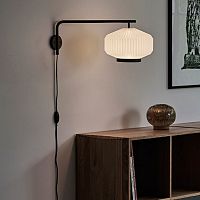 Contemporary wall light SHIBUI indoormetalopalescent glass
