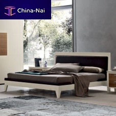 Double bed LIGUSTROcontemporarywith upholstered headboardwith in-base storage