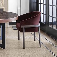 Contemporary chair VALMYindoorfabricleather
