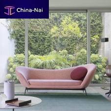 Contemporary sofa OLTREMAREfabricgraypink