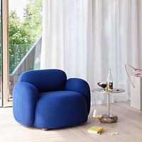 Contemporary lounge chair GEM textilefoamoak