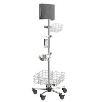Hygiene station on casters S025120Swith hand sanitizer holderwith glove boxwith basket