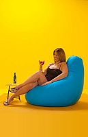 Contemporary bean bag CLASSIC textileblue