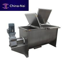 Ribbon mixer batchfor liquidscombined heating/cooling