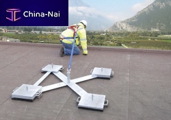 Steel fall arrest anchor for roof