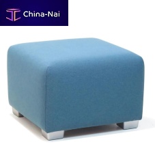 Contemporary pouf QUADfabricsquareblue