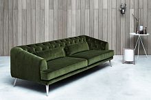 Contemporary sofa METROPOLE CAPITONNfabricgreen3-seater