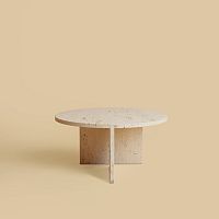 Contemporary coffee table Hashimarbletravertinemarble base