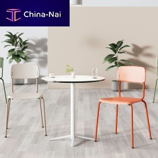 Contemporary chair Joyindoorpolypropylenepainted steel base