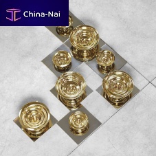 Stainless steel centerpiece L A TETRIS brass