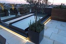 Metal glass roof OPENING SLIDING retractable