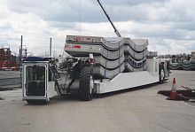 Flatbed trailer 2-axletowedfor industrial materials