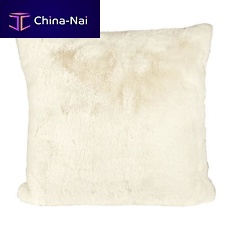 Faux fur pillow GUANACO BUTTER 911square