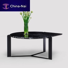 Contemporary coffee table DROP marblemetal baseround