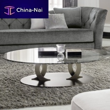 Contemporary coffee table LUDMILLAmetalmarbleround