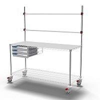 Contemporary table ProcedureHPLchrome steel baseABS base