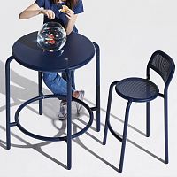 Contemporary high bar table TON BISTREAUaluminumaluminum baseround
