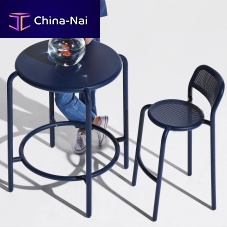 Contemporary high bar table TON BISTREAUaluminumaluminum baseround